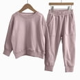 thumbnail image 4 of NOLDARES Little Boys Clothes Toddler Boys 2PCS Sweatshirt Outfits Set Boys Long Sleeve Top Pants Set(T273-Pink), 4 of 4