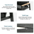 thumbnail image 4 of Outdoor Loveseat Sofa All-Weather Patio Sofa Couch High Back 2 Seater Aluminum Sofa Chair,Dark Grey, 4 of 7