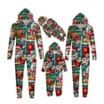 thumbnail image 5 of Odeerbi Christmas Onesie Pajamas for Family Holiday Sleep Jumpsuit Long Sleeve Family Christmas Pajamas Matching Sets Toddler Fashion Printed Hooded Jumpsuit Sleepwear PJs Set Green, 5 of 5