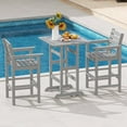 thumbnail image 4 of Costway Patio Adirondack Bar Chairs Set of 2 with Wide Armrests & Footrest Backrest Gray, 4 of 8
