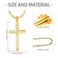 thumbnail image 6 of AOVEAO Cross Necklace 925 Sterling Silver Pendant Necklaces for Men Christian Jewelry Birthday Gift for Dad Son, 6 of 7
