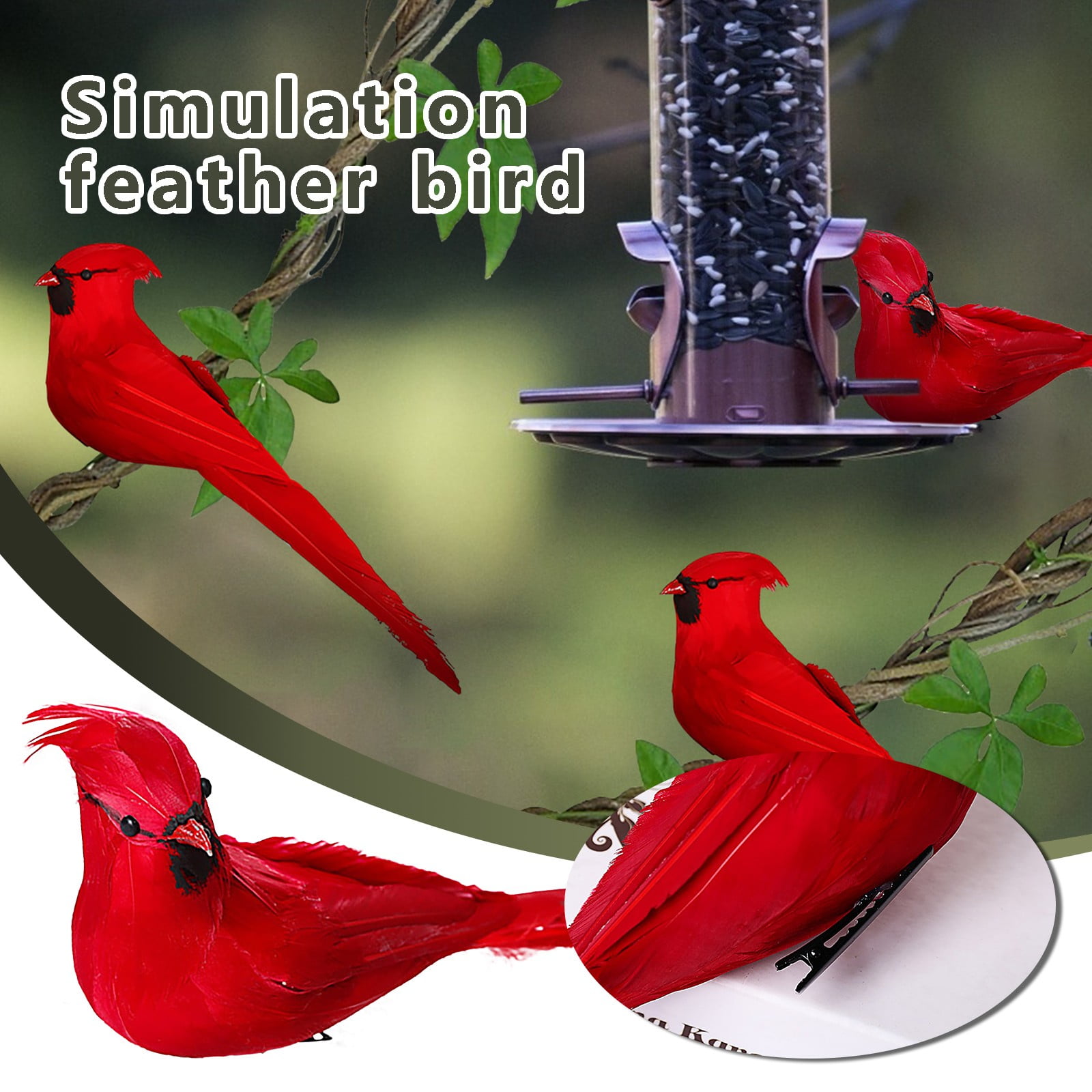 Useefun Cardin Feather Birds Artificial Foam Mini Love Birds Outdoor