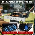 thumbnail image 6 of Nice Cooker 3-Burner Propane Gas Grill with Side Burner, Cast Iron Grates, Double Layer Lid, 6 of 8