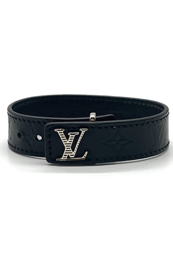 Pre-Owned Louis Vuitton Bracelet LV Shadow (Embossed Leather)