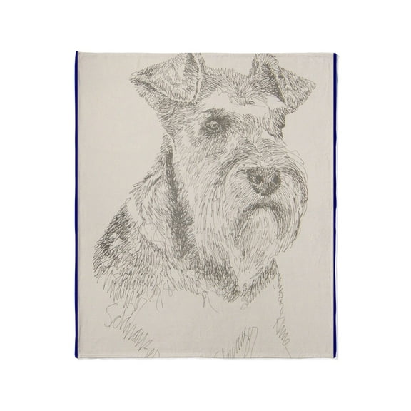 CafePress - Miniature_Schnauzer_Klinesq Throw Blanket - Soft Fleece Throw Blanket, 50"x60" for All Ages