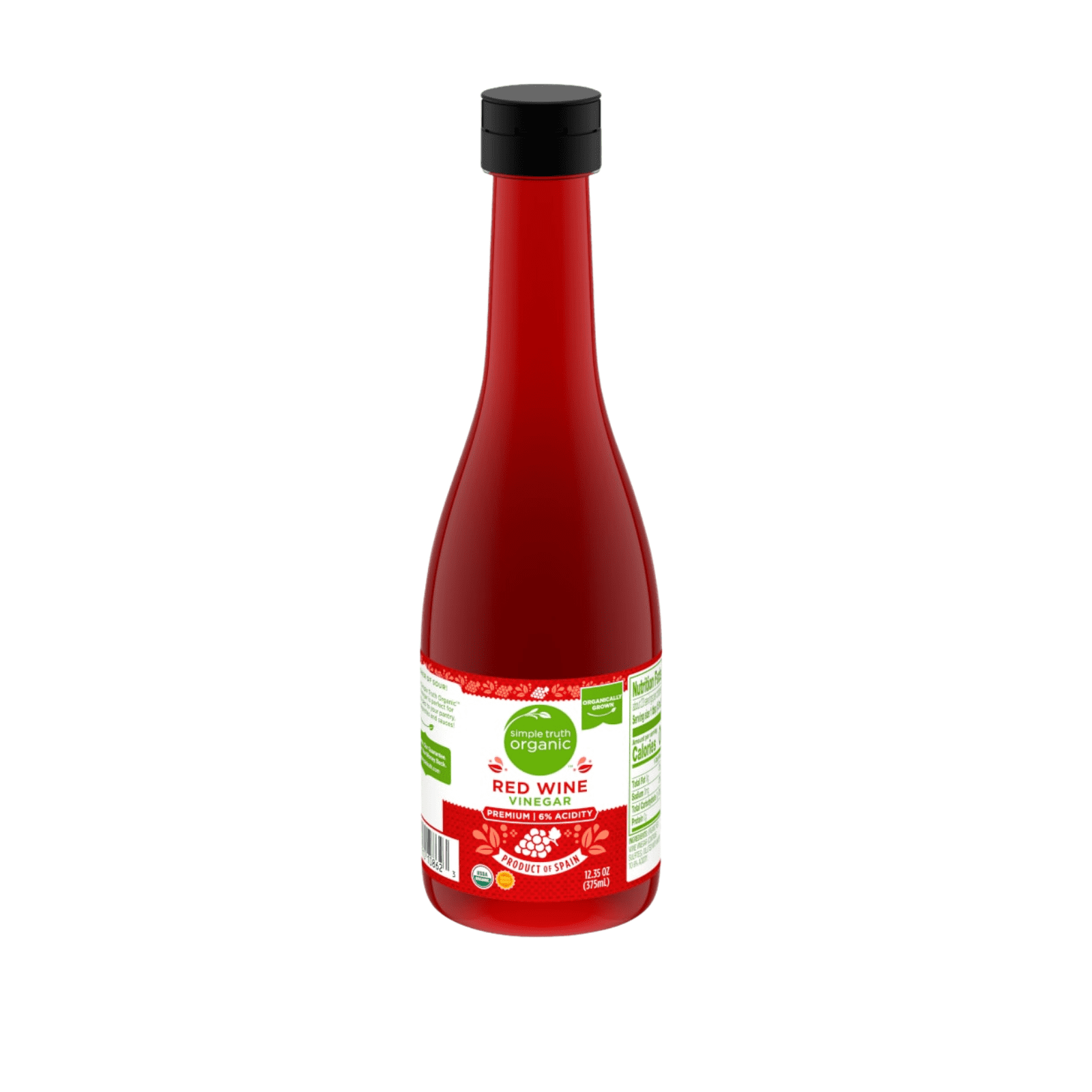 Simple Truth Organic Red Wine Vinegar Premium 6% Acidity 12.35 oz (375mL) , 2 Pack + Bonus