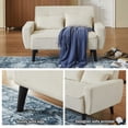 thumbnail image 6 of Soscana Sectional Sofa with Storage Ottoman and Loveseat, Modern 3 Seater L Shaped Couch Love Seat for Living Room Apartment Studio Office,Living Room Furniture Set,Beige, 6 of 8