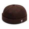 thumbnail image 1 of Sombrero principal de árbol de coco bordado simple de primavera, sombrero de cuero de melón sin ala a la moda para hombres y mujeres, gorro de hip hop callejero a la moda, 1 of 6