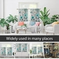 thumbnail image 4 of Teal Floral Window Curtains for Kitchen Turquoise Aqua Flower Rustic White Daisy Butterfly Small Short Home Living Room Bedroom Bathroom Drapes Treatment Fabric 1 Pair, 27.5" W x 45" L, Country, 4 of 6