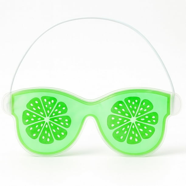 Mascarilla de Gel Frío-Calor Limón | Antifaz de Gel para Ojos Cansados | Compresa Ocular Fría-Caliente | Diseño Alegre y Refrescante