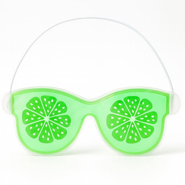 Mascarilla de Gel Frío-Calor Limón | Antifaz de Gel para Ojos Cansados | Compresa Ocular Fría-Caliente | Diseño Alegre y Refrescante