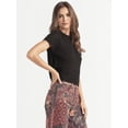 thumbnail image 2 of Jessica Simpson Women's Alicia Crochet Tee with Lace Up Back, Sizes XS-XL, 2 of 6