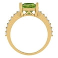thumbnail image 4 of Solitaire with Accents Engagement Ring for Women - 2.48ct Natural Peridot in 14K Yellow Gold Promise Ring, 4 of 6
