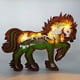 thumbnail image 2 of Figura decorativa coleccionable de caballo con efecto, estatua de madera para decoración de habitaciones Con luz, 2 of 8