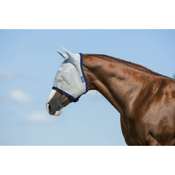 horseware amigo fly mask with ears spny bronze/nav