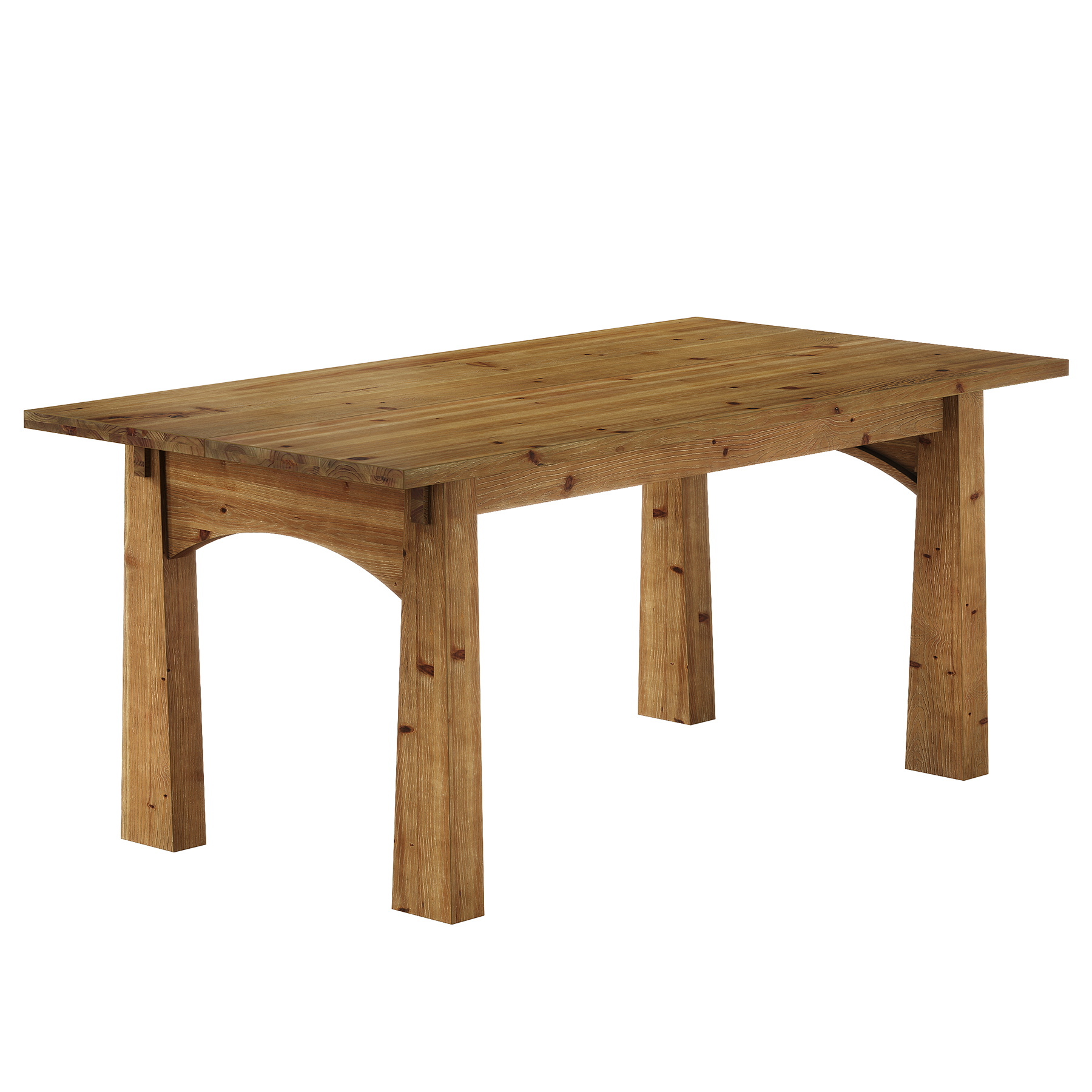 Solid Wood Dining Table for 4-6, 63" Farmhouse Kitchen Table Rectangular Dinner Tables