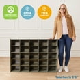 thumbnail image 5 of ECR4Kids Streamline 25 Cubby Tray Storage Cabinet, 5x5, Classroom Furniture, Grey Wash, 5 of 9