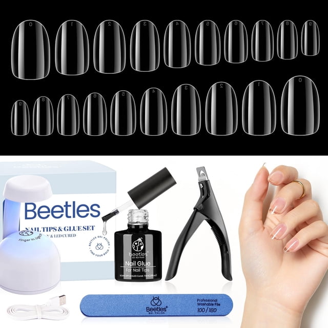 Kit de extensión de uñas Beetles Gel Nail Easy con 240 puntas