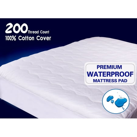 Quiet Comfort 200 Thread Count Waterproof Mattress Pad, Queen