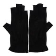 thumbnail image 2 of Guantes de seda Sunnimix Medio Dedo Elásticos UV Protección Solar Negro, 2 of 8