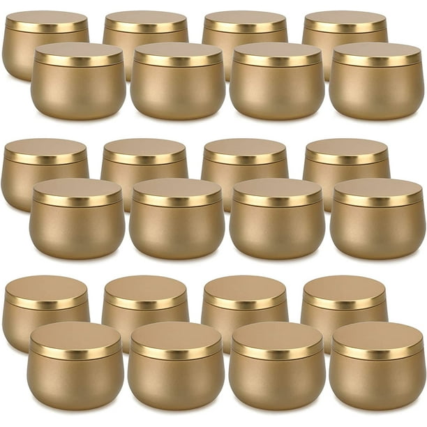 24 Pcs 8 oz Candle Tin Cans, Metal Candle Containers with Lids for DIY