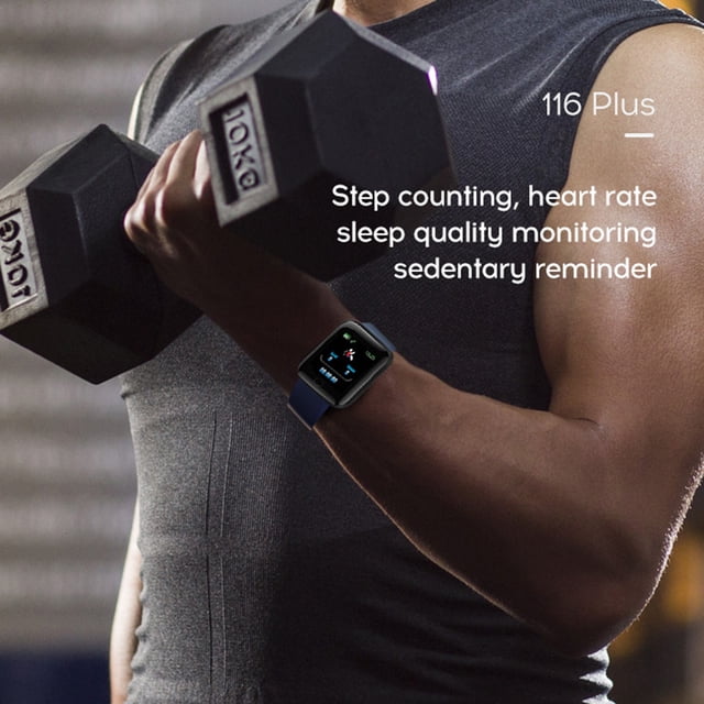 Touch Smart Bracelet Fitness Tracker Monitor de ritmo cardíaco Reloj deportivo (Azul)