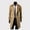 Khaki, variant on Mens Wool Blend Coat Winter Trench Coats Notched Lapel Collar Single Breasted Overcoat Classic Peacoat With Pockets Black L