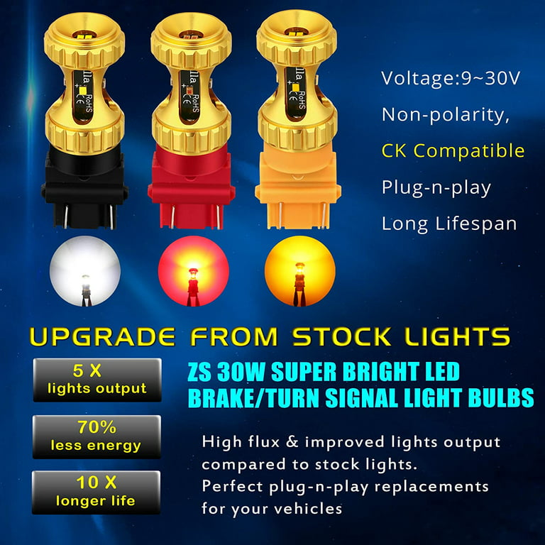 Bright 7440 7443 T20 LED Reverse Light Turn Signal Bulb