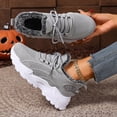 thumbnail image 6 of Women's Plus Size Warm Fleece Lined Boots, Casual Snow Boots for Fall & Winter, Comfortable Outdoor & Indoor Wear, Gift for Girls (Light Gray,41), 6 of 7