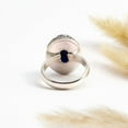 thumbnail image 6 of Blue Sapphire Gemstone Ring for Women Sterling Silver Handmade Jewelry September Birthstone Ring Healing Crystal Boho Statement Ring, 6 of 7