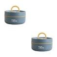 thumbnail image 1 of 2PC Bathtub Drain Stopper Portable Insulated Lunch Container Set Stackable Stainless Steel Food Container With Thermal Bag Upgrade Food Storage Container Boxes For School Work Picnic Travel, 1 of 9