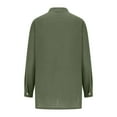 thumbnail image 5 of hotojiny Cotton Linen Tops for Women Casual Long Sleeve V Neck Solid Color Shirts Lightweight Soft 2024 Fall Blouses, 5 of 6