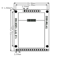 thumbnail image 5 of TFT 1.8 Inch LCD Module 128x160 DOT- ST7735S Driver SPI Serial Interface Multi-Function Color Screen Module, 5 of 6