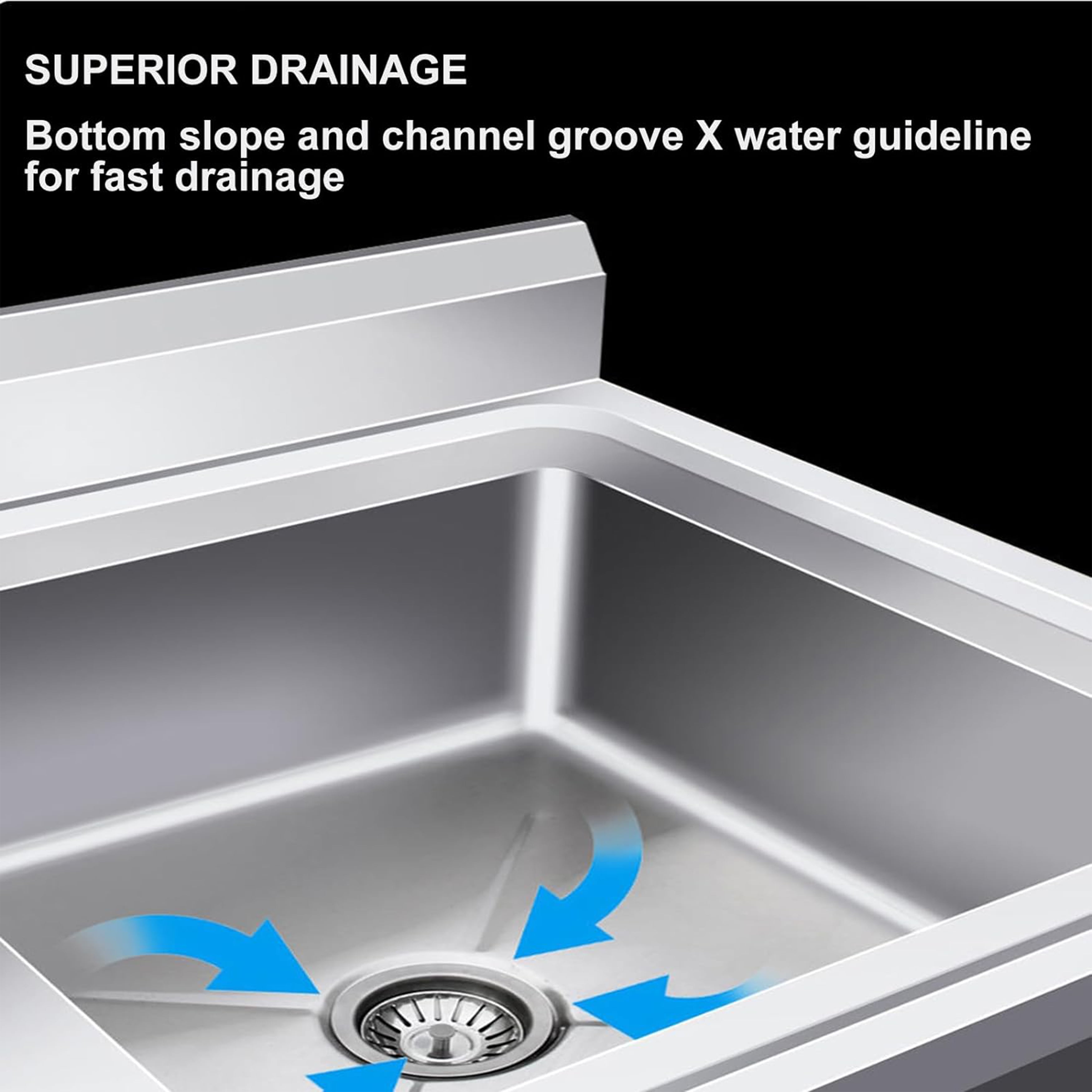 Kitchen Sink with Cabinet Stainless Steel Sink, Free Standing Kitchen Sink Cabinet, for Laundry Room,Bathroom and Kitchen