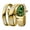 Gold Green, variant on Women's Gold Snake Bracelet Watch with Diamond Dial & Three-Row Quartz Links