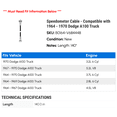 thumbnail image 2 of Speedometer Cable - Compatible with 1964 - 1970 Dodge A100 Truck 1965 1966 1967 1968 1969, 2 of 2