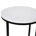 thumbnail image 5 of Flash Furniture Hampstead Contemporary End Table, White Marble/Matte Black, 5 of 11