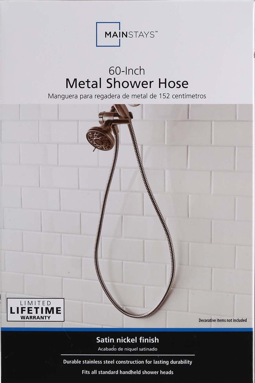 Mainstays Stainless Steel Shower Hose in Satin Nickel
