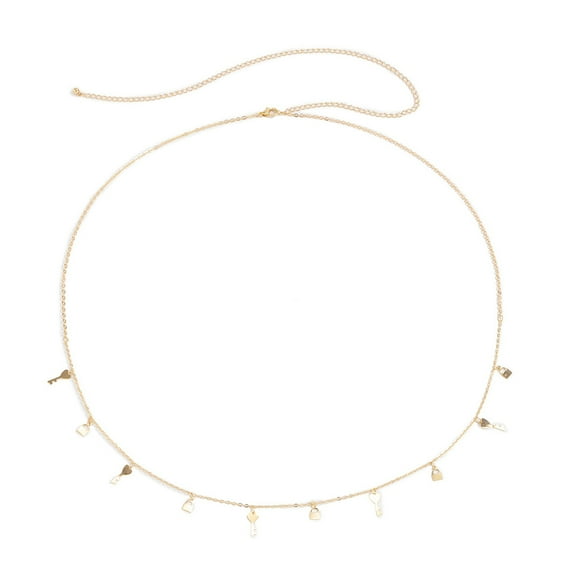 TASSEL TASSEL DE LA TAILLE: Touche de verrouillage Bijoux de corps du ventre réglable pour les femmes