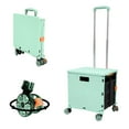 thumbnail image 1 of Chariot Utilitaire Pliable Caisse Roulante Portable Chariot à Main Chariot de Magasinage Pliable 4 Roues Pivotantes avec Poignée Télescopique en Plastique Durable et Robuste pour Voyage Magasinage Déménagement Rangement Usage au Bureau, 1 of 7