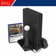 thumbnail image 1 of Multi-Functional Cooling Stand for PS4 Pro/Slim - PS Move Controller Charger + 12-Slot Game Disc Storage Rack, Anti-Overheating, Space-Saving Design | PS4 Accessories, 1 of 6