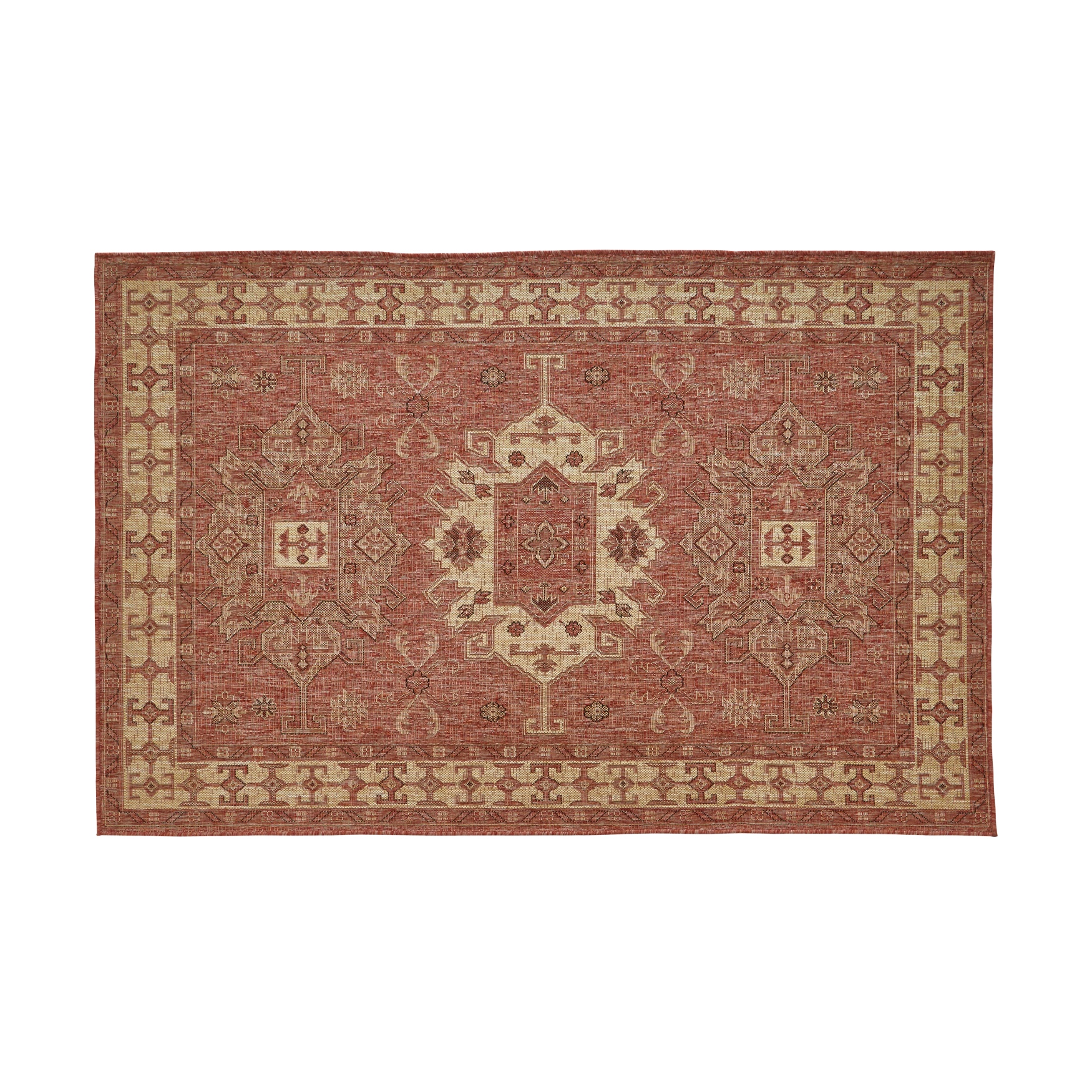 Brylanehome Kilim 6’6" X 9’4" Rug, Red Rug