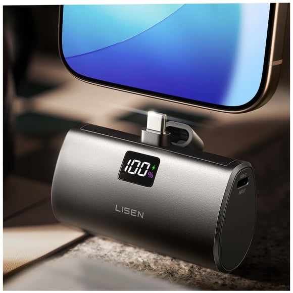 Mini cargador portátil LISEN de 7000 mAh, USB-C, 22,5 W rápido