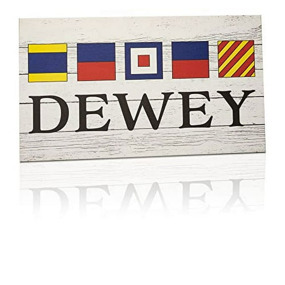 JennyGems Delaware Gifts, Dewey Beach Delaware Souvenirs, Delaware Sign, Delaware Decor, Delaware State Pride, Delaware Souvenirs and Gifts, Nautical Flags, Made in USA (Dewey Nautical Flag LF)