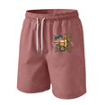 thumbnail image 2 of JULMCOMO American Flag Men's Shorts Drawstring Red White Blue Loose 250 Anniversary USA Summer Shorts for 1776 with Pockets Pink M, 2 of 4