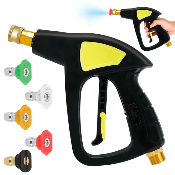 Protoiya High Pressure Washer Machine 5000 PSI Portable Power Washer Tool Handheld Car Wash Water Sprayer with 5 Nozzle Tips Short Pressure Cleaner for Car Home Cleaning