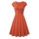 thumbnail image 1 of Puntoco Vestido De Manga Corta Con Cuello En V, Vestido Suelto De Verano De Color Sólido De Manga Corta Con Cuello En V Naranja Xxxxl, 1 of 3