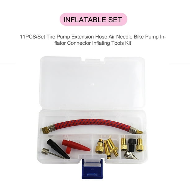AUTCARIBLE 11PCS/Set Tire Pump Extension Hose Air Needle Bike Pump