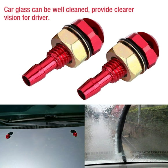 Pulvérisateur de Pare-Brise Optionnel Rouge, Bleu, Argent, Buse de Laveuse Durable, avec Vis Facile à Installer pour Voiture pour Atelier de Réparation Automobile