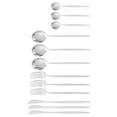 thumbnail image 2 of Tzilke Spoons, Knives, Forks - Glossy 410 Stainless Steel Cutlery for Home or Restaurant - Silver 12-Piece Tableware Set, 2 of 8